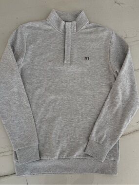 Travis Mathew Quarter-Zip Men's S Grey